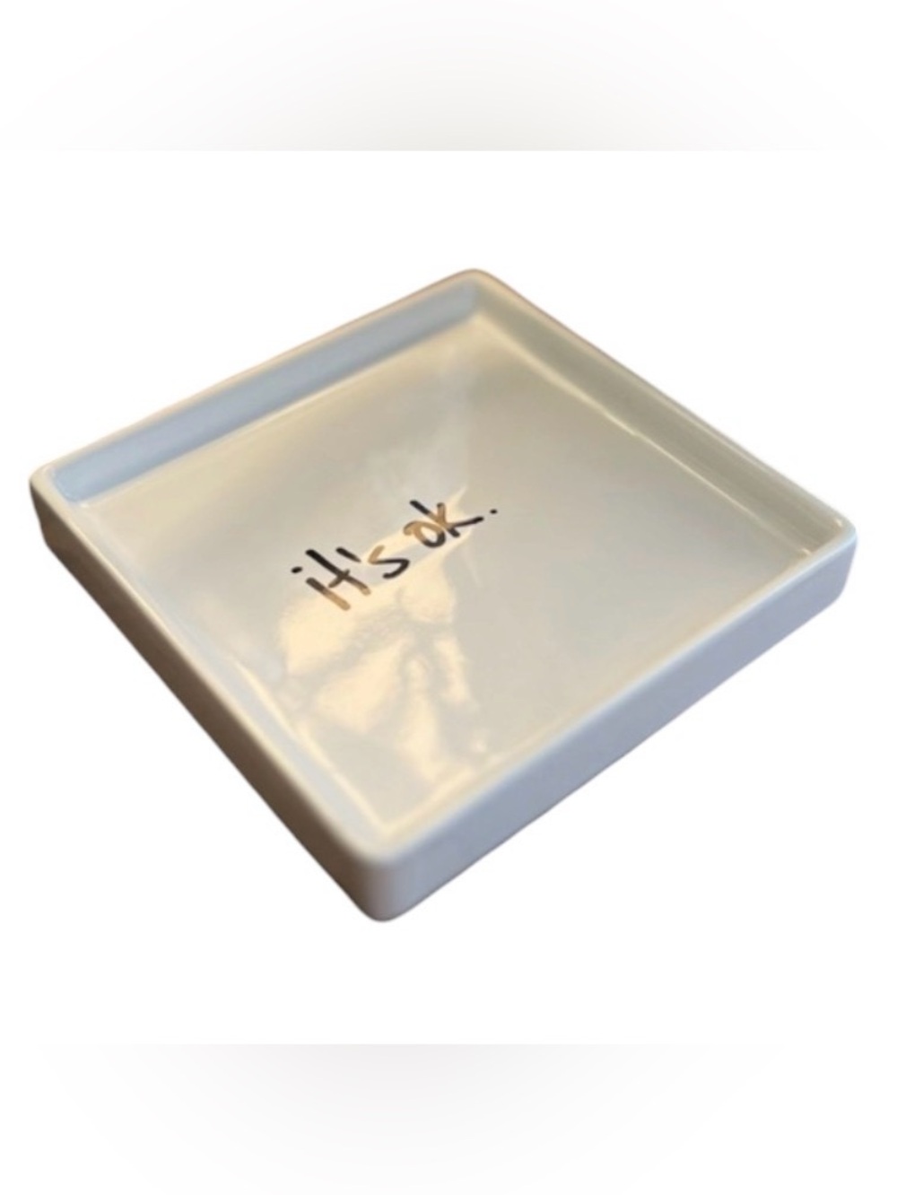 CB2 “It’s Ok” Ceramic Trinket Tray
